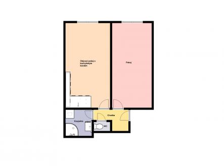 Pronájem bytu, 2+kk, 46 m²