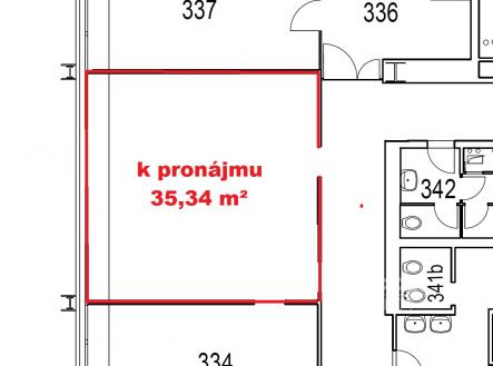 Pronájem kanceláře, 35 m²