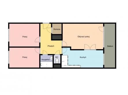 Pronájem bytu, 3+1, 70 m²