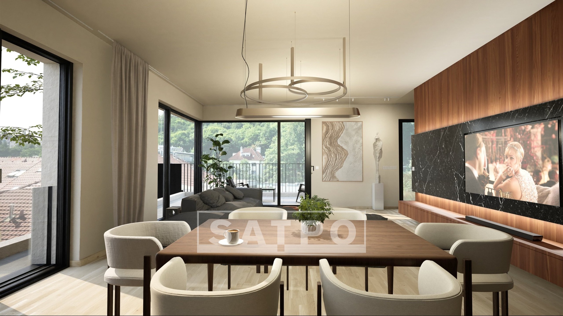 Mezonetový penthouse 5+kk 204 m² s balkonem a terasou, 2 parkovací stání v rezidenční novostavbě