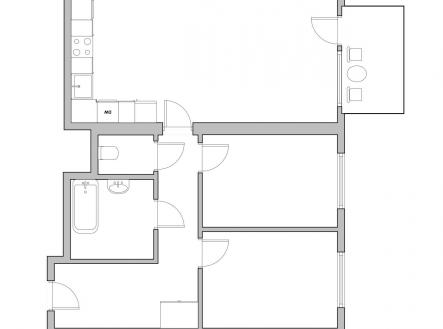 Pronájem bytu, 3+kk, 72 m²