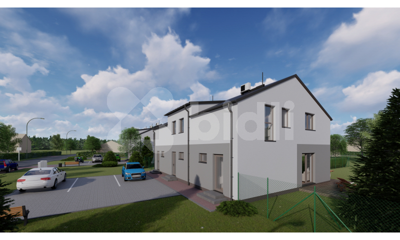 Řadový RD, krajní jednotka 3+KK, 86 m2, zahrada 177 m2