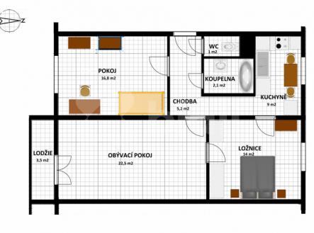 Prodej bytu, 3+1, 75 m²