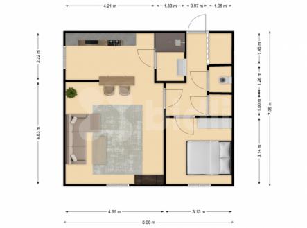 Prodej bytu, 2+1, 63 m²