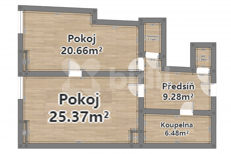 Prodej bytu 2+kk 60m2