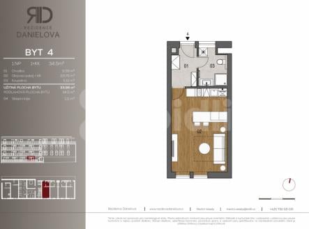 Prodej bytu, 1+kk, 35 m²