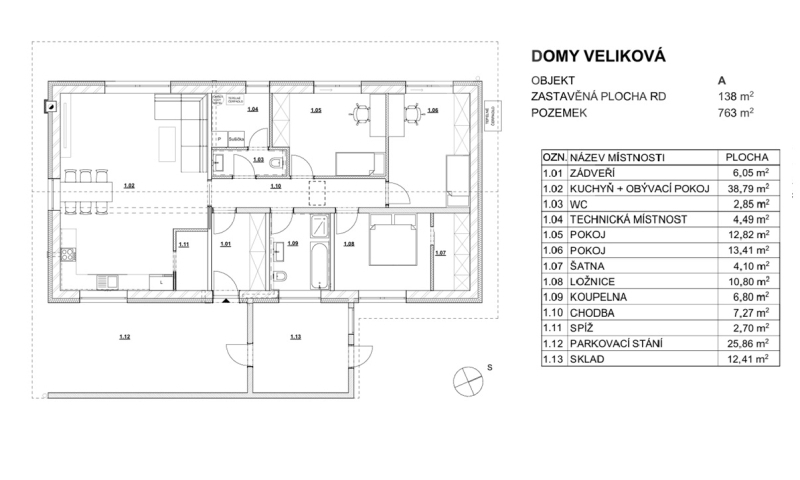 Rodinný dům 4+kk, Zlín - Velíková