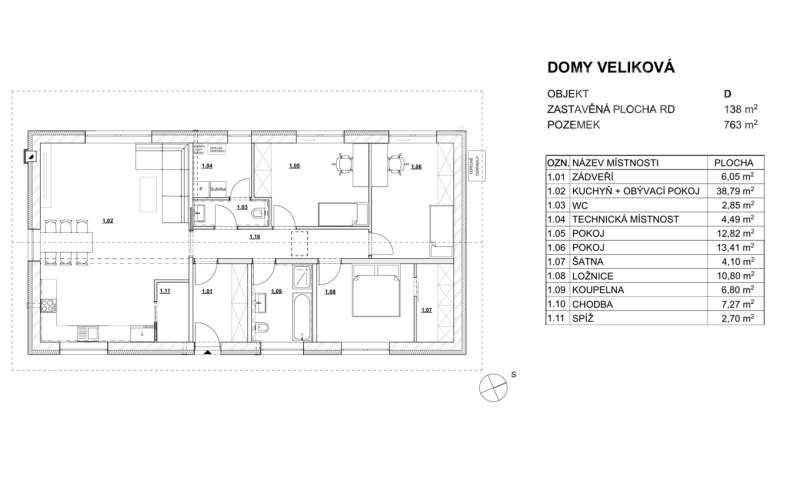 Rodinný dům 4+kk, Zlín - Velíková