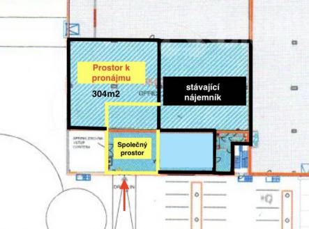 Pronájem skladu, 304 m²