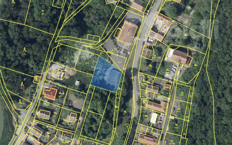 Prodej stavebního pozemku 771m2, Opárno, Velemín