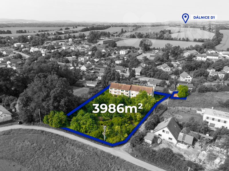 Prodej stavebního pozemku, 3986 m&#178;, Jistebník