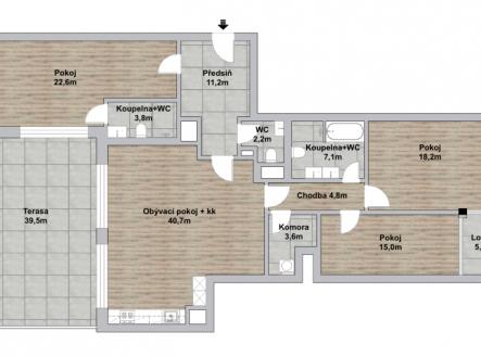 Pronájem bytu, 4+kk, 120 m²