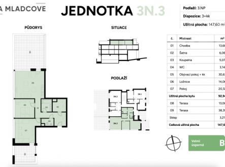 Prodej bytu, 3+kk, 148 m²
