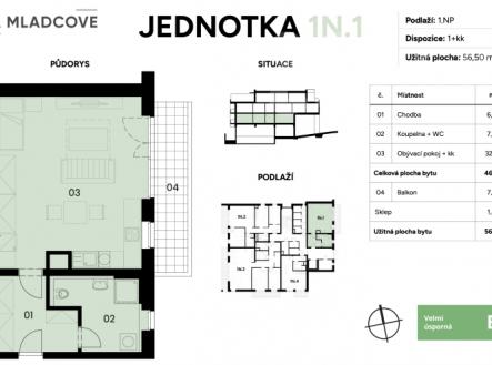 Prodej bytu, 1+kk, 57 m²