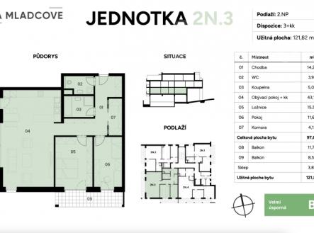 Prodej bytu, 3+kk, 122 m²