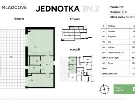 Prodej bytu, 2+kk, 133 m²