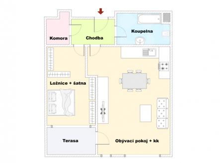 Prodej nového bytu 2+kk 54m2 s lodžií 6m2 - Praha Ruzyně