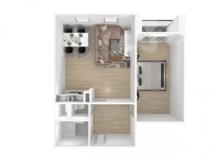 Byt 2+kk/L, 44  m2, panel, DV, Praha Barrandov