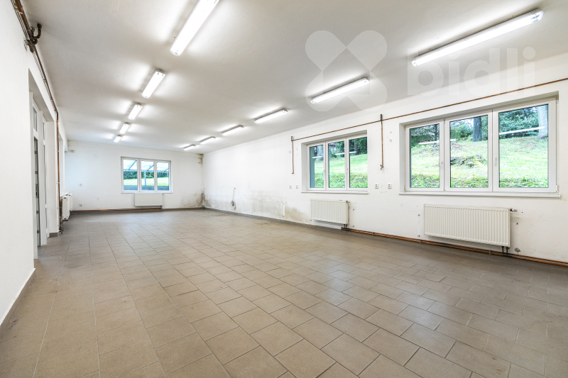 Prodej komerčního prostoru (670 m&#178;) s velkým pozemkem v Dolní Kalné