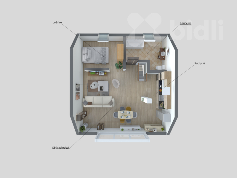 Půdorys č.2 - RD Lenešice