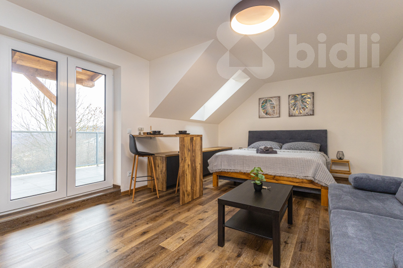 Nabídka prodeje apartmánového bytu 1+kk 37m2 s terasou 28m2. Vrbno pod Pradědem.