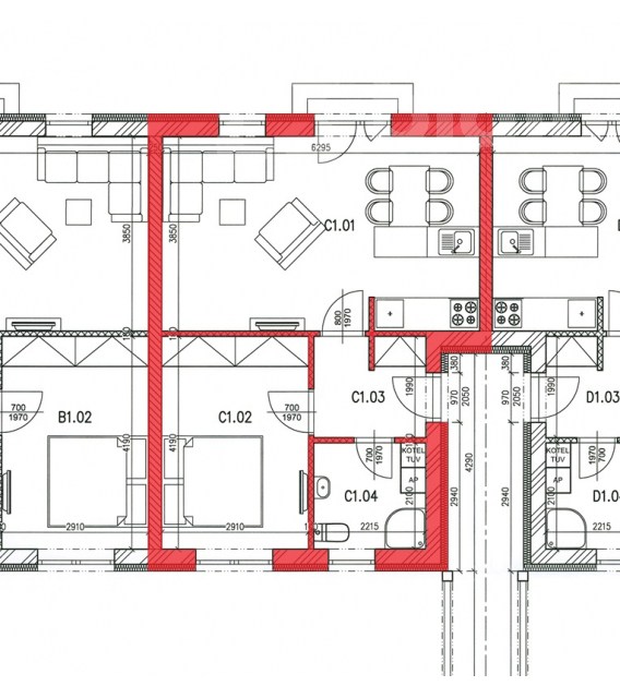 Prodej apartmánu 2+kk, 45 m2 - Červená Voda, Mlýnický Dvůr