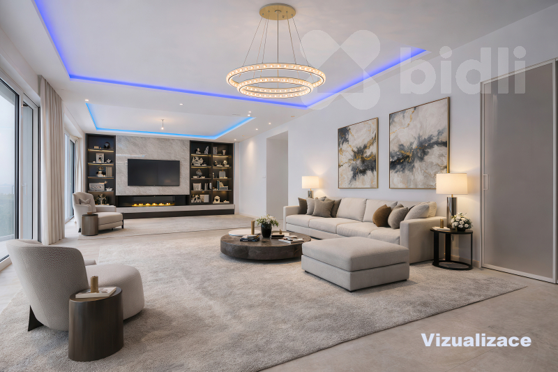 Luxusní rodinný dům s výtahem, garáží a špičkovou technologií, Sedlec u Líbeznic