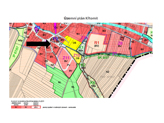 Prodej stavebních pozemků Křtomil 455 m2