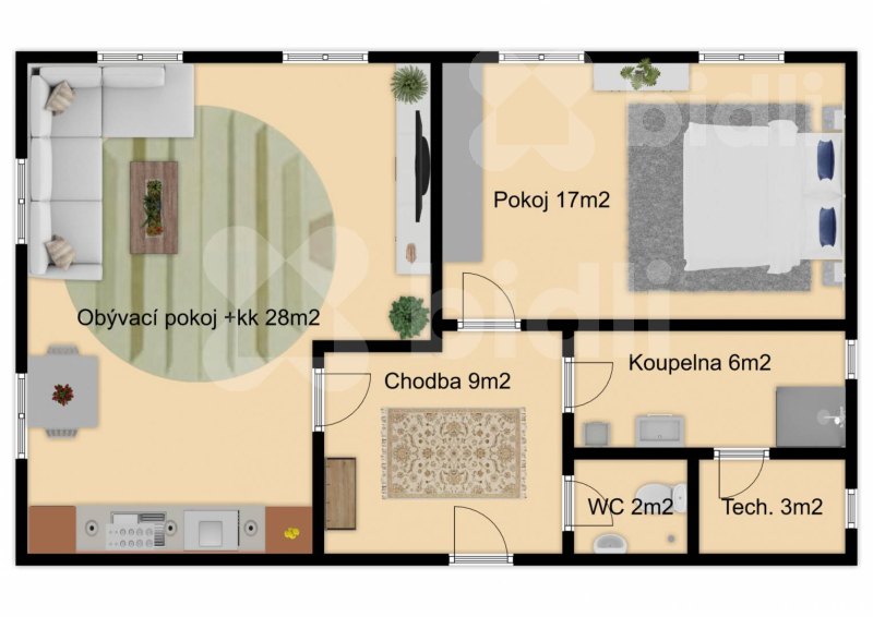 Prodej bytu 2+kk 65,3 m2