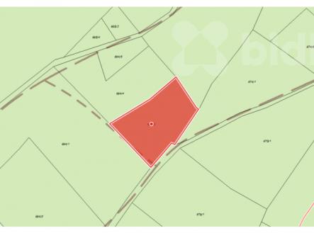 Prodej pozemku, les, 2 645 m²