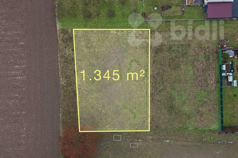 Prodej stavebního pozemku, 1345m2, Nová Dědina u Uničova