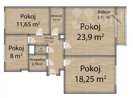Prodej bytu, 3+1, 79 m²