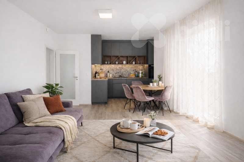 Obývací pokoj s kuchyní