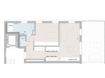 Pronájem bytu, 2+kk, 51 m²