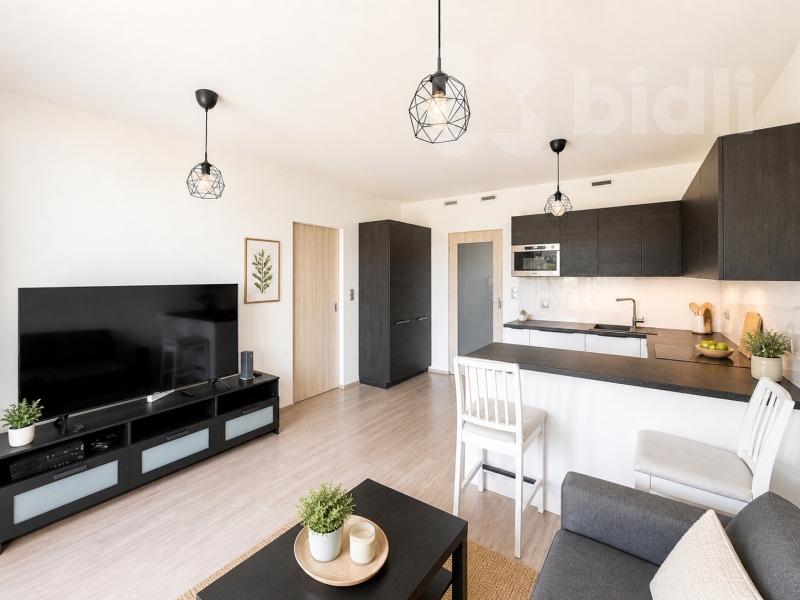 Pronájem bytu 2+kk, 50 m2 + terasa 11 m2, Praha 8 - Libeň, Harfa Design Residence