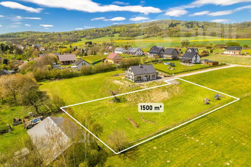 Prodej pozemku pro stavbu rodinného domu 1500 m2, Horní Habartice