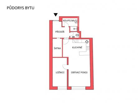 Prodej bytu, 2+kk, 63 m²