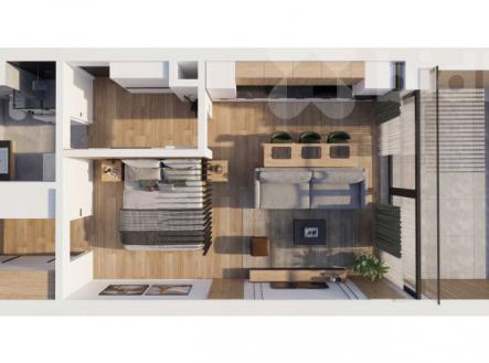 Prodej bytu, 1+kk, 42 m²