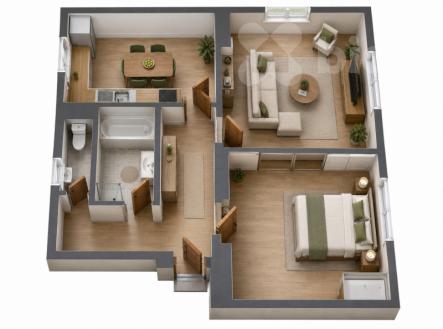 Prodej bytu, 2+1, 62 m²