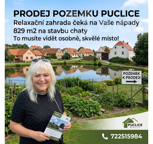 Prodej pozemku Puclice  829 m2