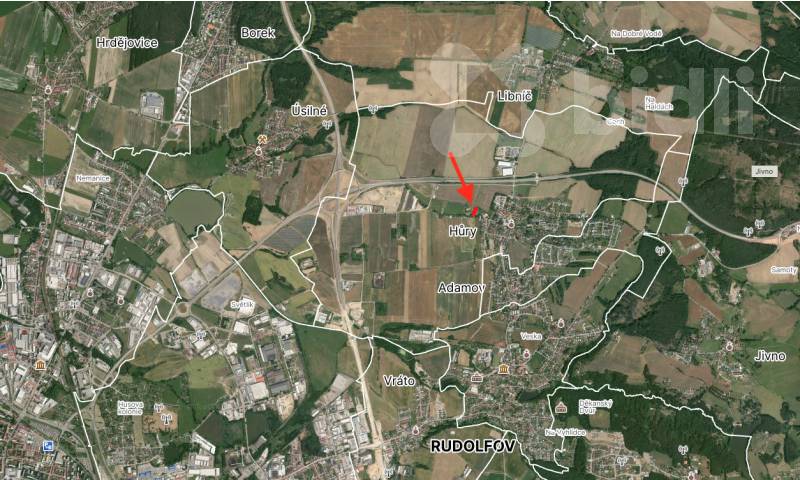 Pozemek 1 170 m2 v Hůrách se stavebním povolením