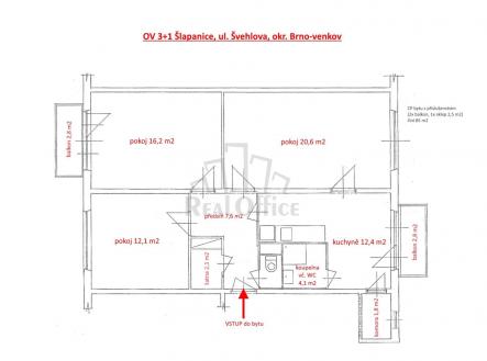 Prodej bytu, 3+1, 85 m²