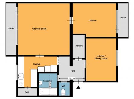 Prodej bytu, 3+kk, 87 m²