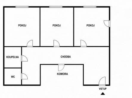 Prodej bytu, 2+1, 62 m²