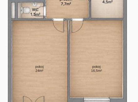 Pronájem bytu, 2+kk, 63 m²