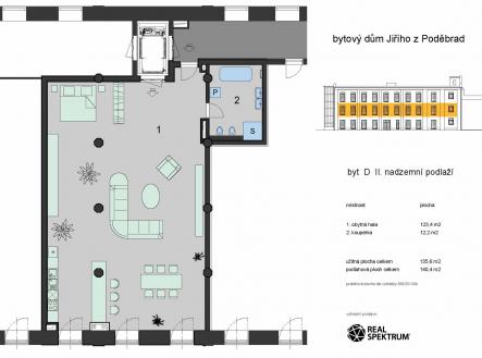 Prodej bytu, 3+kk, 140 m²