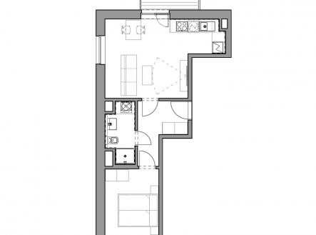 Prodej bytu, 2+kk, 52 m²