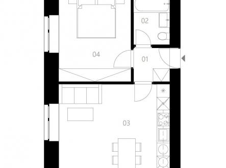 Prodej bytu, 2+kk, 40 m²