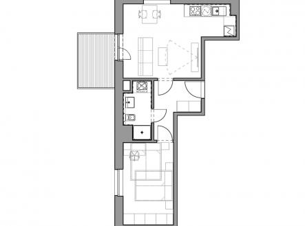 Prodej bytu, 2+kk, 52 m²
