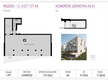 Prodej obchodní prostor, 173 m²